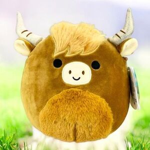 Squishmallows Wilfred Highland Cow 8” Plush‎ Kellytoy NWT